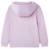 Sweatshirt &agrave; capuche et fermeture &eacute;clair pour enfants m&eacute;lange lila 128