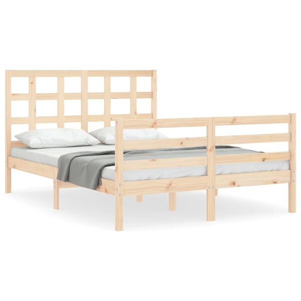 vidaXL Cadre de lit sans matelas 120x200 cm bois massif