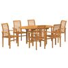 vidaXL Ensemble de salle &agrave; manger pour jardin 7 pcs Marron