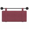 vidaXL T&ecirc;te de lit suspendue Uni Bordeaux 100 x 55 x 5 cm tissu