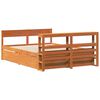 vidaXL Cadre de lit sans matelas cire marron 120x190cm bois pin massif