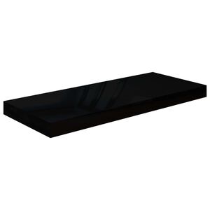 vidaXL Étagère murale flottante Noir brillant 60x23,5x3,8 cm MDF