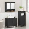 vidaXL Ensemble de meubles salle de bain 3 pcs noir bois d'ing&eacute;nierie