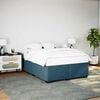 vidaXL Cadre de lit sans matelas bleu 140x190 cm velours