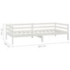 vidaXL Lit de repos avec matelas 90x200 cm Blanc Bois de pin massif