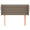 vidaXL Tête de lit avec oreilles Taupe 83x23x78/88 cm Tissu