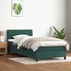 vidaXL Sommier &agrave; lattes de lit et matelas vert fonc&eacute; 80x220 cm velours