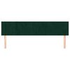 vidaXL T&ecirc;tes de lit Vert fonc&eacute; 160x5x78/88 cm Velours