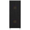 vidaXL Haut Armoire Ch&ecirc;ne noir 69,5 x 34 x 180 cm Bois d'ing&eacute;nierie