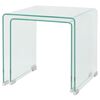 vidaXL Ensemble de tables gigognes 2 Pièces Verre trempé Transparent