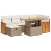 vidaXL Salon de jardin avec coussins 8 pcs beige r&eacute;sine tress&eacute;e