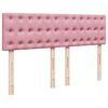 vidaXL Sommier &agrave; lattes de lit avec matelas Rose 140x190 cm Velours