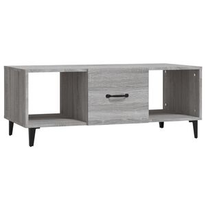 vidaXL Table basse sonoma gris 102x50x40 cm bois d'ing&eacute;nierie