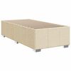 vidaXL Sommier &agrave; lattes de lit avec matelas Cr&egrave;me 100x200 cm Tissu