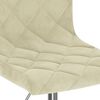 vidaXL Chaise pivotante de salle &agrave; manger Cr&egrave;me Velours