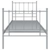 vidaXL Cadre de lit sans matelas gris m&eacute;tal 100x200 cm