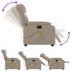 vidaXL Fauteuil de massage inclinable Cappuccino Similicuir