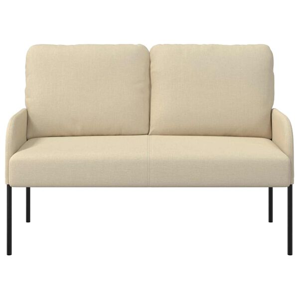 vidaXL Canap&eacute;s avec coussin 110cm Cr&egrave;me Contreplaqu&eacute;