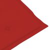 vidaXL Chaises de jardin lot de 6 avec coussins rouge Bois teck massif