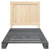 vidaXL Cadre de lit sans matelas gris 100x200 cm bois massif de pin