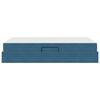 vidaXL Lit avec rangement et matelas Bleu 120 x 190 cm Velours