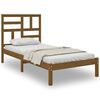vidaXL Cadre de lit sans matelas marron miel bois massif 75x190 cm