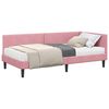 vidaXL Cadre de lit d'angle avec matelas 2 pc Rose 100 x 200 cm