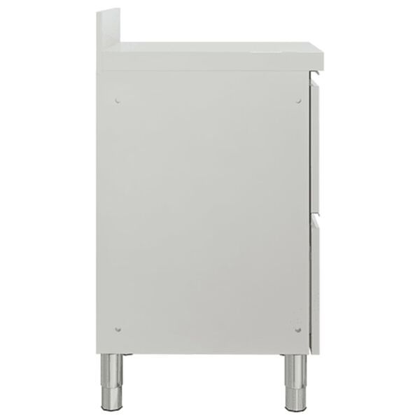 vidaXL Armoire de cuisine commerciale avec 2 tiroirs 50 x 60 x 96 cm