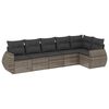 vidaXL Salon de jardin 6 pcs avec coussins gris r&eacute;sine tress&eacute;e