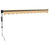 vidaXL Auvent r&eacute;tractable automatique jaune et blanc 3x2,5 m