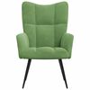 vidaXL Chaise de relaxation Vert clair Velours