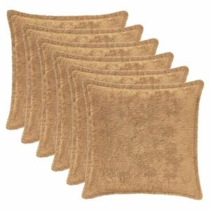 vidaXL Housse de coussin 6 pc HOUTEN Taupe 30 x 30 cm
