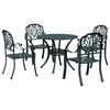 vidaXL Ensemble &agrave; manger de jardin 5 pcs vert aluminium coul&eacute;