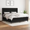 vidaXL Sommier &agrave; lattes de lit avec matelas Noir 180x200 cm Tissu