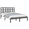 vidaXL Cadre de lit sans matelas gris 200x200 cm bois massif