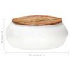 vidaXL Table basse Blanc 68x68x30 cm Bois de récupération solide