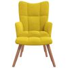 vidaXL Chaise de relaxation avec repose-pied Jaune moutarde Velours