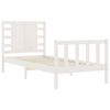 vidaXL Cadre de lit sans matelas blanc bois de pin massif