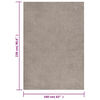 vidaXL Tapis shaggy &agrave; poils longs Beige 160x230 cm