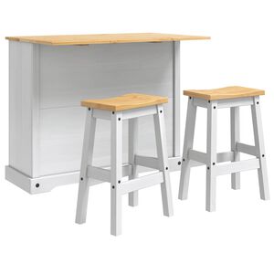 vidaXL Rangement de cuisine 2 pc Blanc et Cire de Miel Pin massif