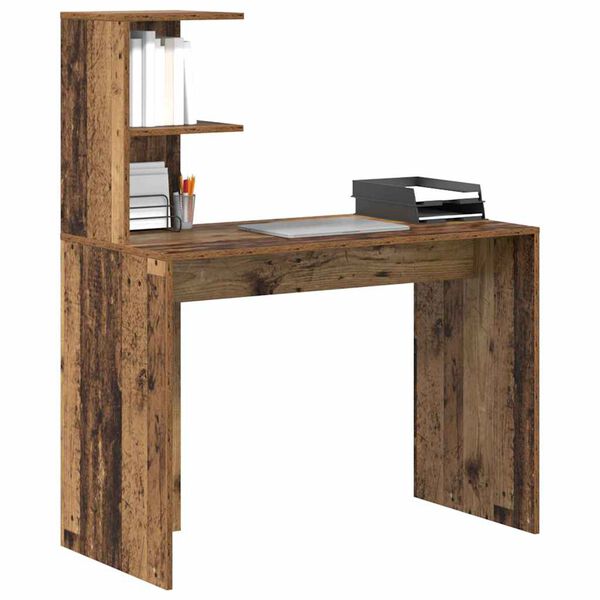 vidaXL Bureau Bois Ancien 102 x 50 x 124 cm Bois d'ingénierie