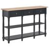 vidaXL Table console noir 110x30x76 cm bois d'ing&eacute;nierie