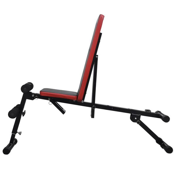 vidaXL Banc d'entra&icirc;nement r&eacute;glable avec jeu d'halt&egrave;res 30,5 kg