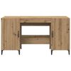 vidaXL Bureau Ch&ecirc;ne artisan 140 x 50 x 75 cm Bois d'ing&eacute;nierie