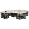 vidaXL Ensemble de canap&eacute; de jardin 13 pc polyrotin