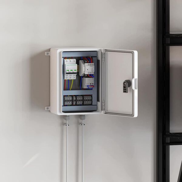 vidaXL Cabinet de Contrôle Gris 21 x 13 x 28 cm Plastic ABS