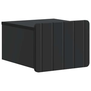 vidaXL Cabinet de chevet mural avec tiroir Noir 33 x 34,5 x 24 cm