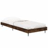 vidaXL Cadre de lit sans matelas ch&ecirc;ne fum&eacute; 75x190cm bois d'ing&eacute;nierie