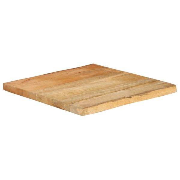 vidaXL Dessus de table 80x80x2,5 cm bord vivant bois massif manguier