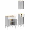 vidaXL Ensemble de mobilier de salle de bain FLORO 3 pcs Blanc